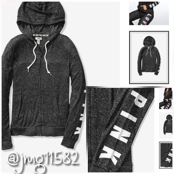 PINK Victoria's Secret Tops - (S) LAST ONE!VS PINK COZY FULL ZIP HOODIE